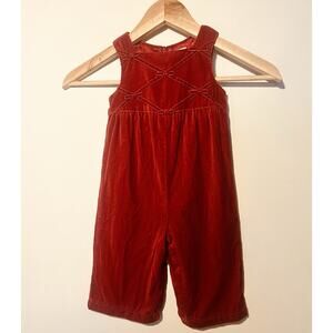 Girls Red Velvet Holiday | Baby Christmas Dress | Bow Detail | Size 6-12m | Y2K
